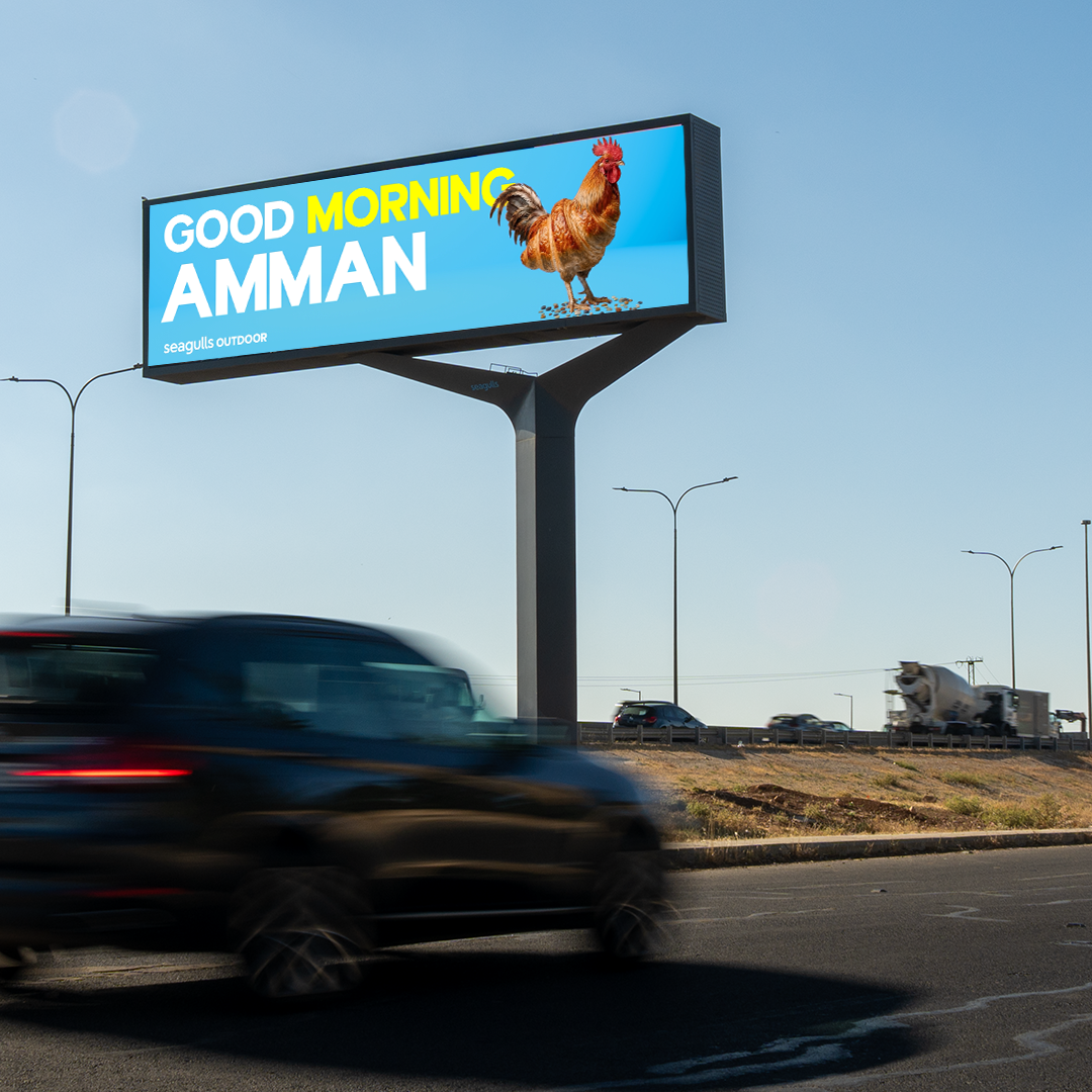 Good Morning Amman — rooster billboard